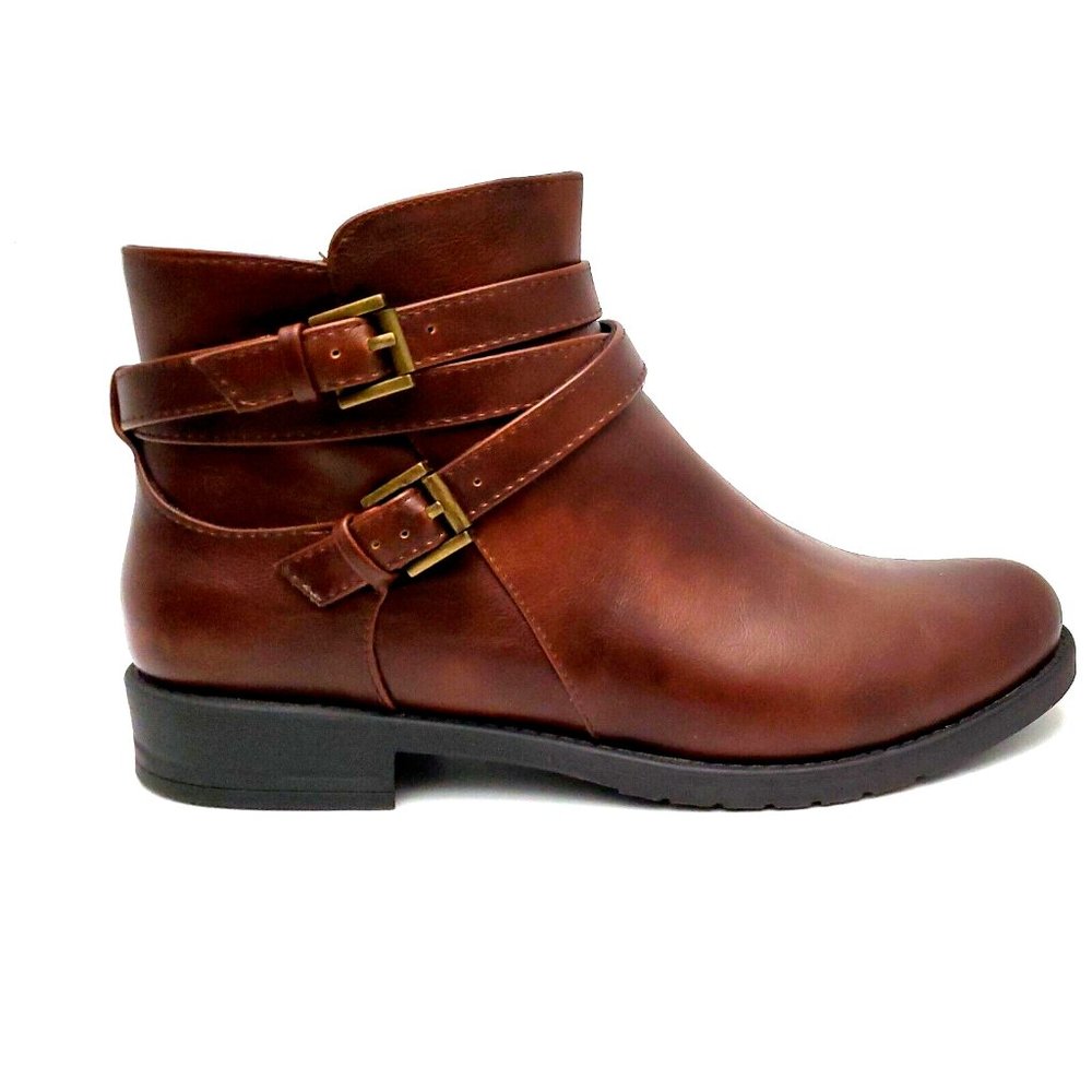 Yuu Calissa Women's Size 9.5 Brown Faux Leather Boot Shoes - Picture 6 of 12